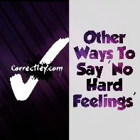 10 Other Ways To Say No Hard Feelings