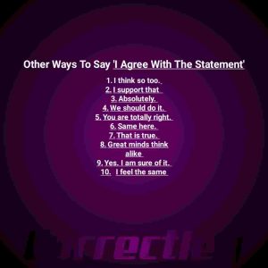 Other Ways To Say ‘I Agree With This Statement'