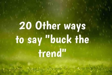 Other Ways To Say Buck The Trend