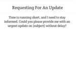 25 Best Ways to Politely Ask for an Update (In an Email)