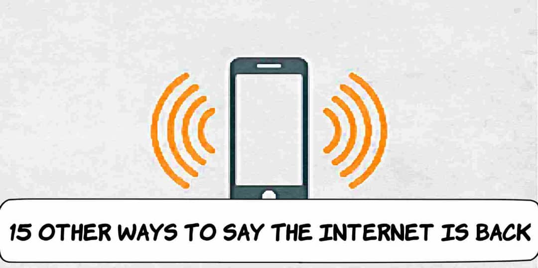 Other Ways To Say The Internet Is Back