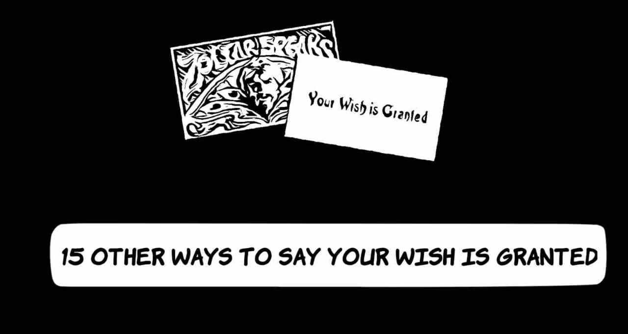Other Ways To Say Your Wish Is Granted