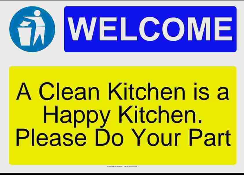 20 Best "Keep The Kitchen Clean" Signs