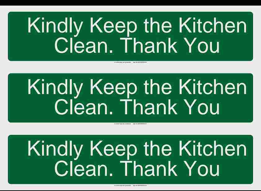 Best Keep The Kitchen Clean’ signs
