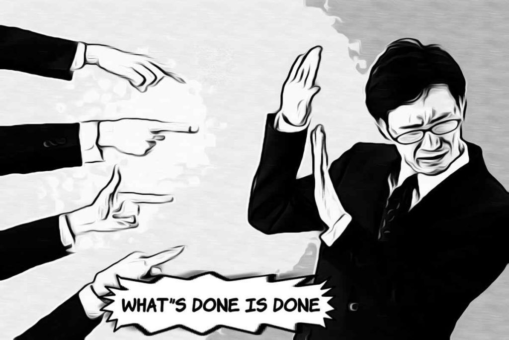 Don't Trip Over What's Behind You Meaning